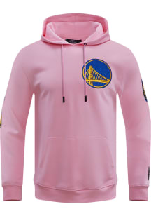 Pro Standard Golden State Warriors Mens Pink Chenille Fashion Hood