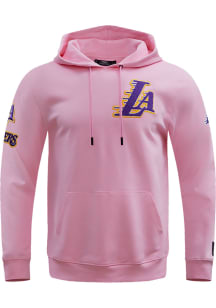 Pro Standard Los Angeles Lakers Mens Pink Chenille Fashion Hood