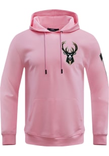 Pro Standard Milwaukee Bucks Mens Pink Chenille Fashion Hood
