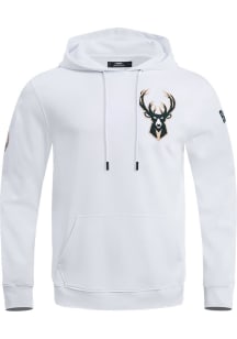 Pro Standard Milwaukee Bucks Mens White Chenille Fashion Hood
