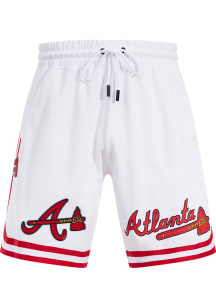 Pro Standard Atlanta Braves Mens White Chenille Shorts