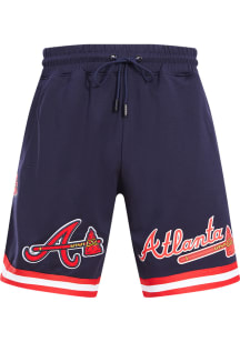 Pro Standard Atlanta Braves Mens Navy Blue Chenille Shorts