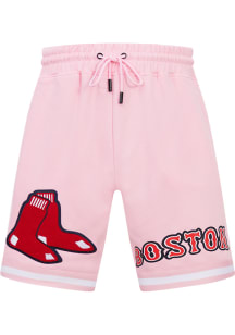 Pro Standard Boston Red Sox Mens Pink Chenille Shorts