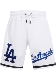 Pro Standard Los Angeles Dodgers Mens White Chenille Shorts