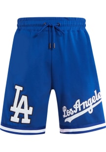 Pro Standard Los Angeles Dodgers Mens Blue Chenille Shorts