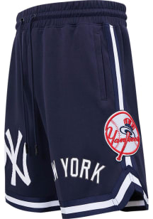 Pro Standard New York Yankees Mens Navy Blue Chenille Shorts