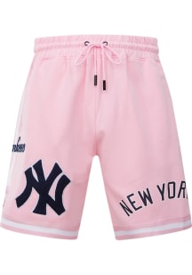 Pro Standard New York Yankees Mens Pink Chenille Shorts