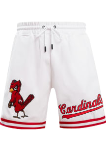 Pro Standard St Louis Cardinals Mens White Chenille Shorts
