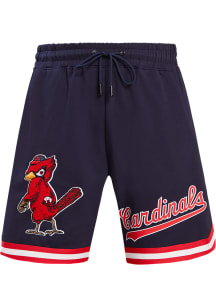 Pro Standard St Louis Cardinals Mens Navy Blue Chenille Shorts