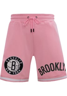 Pro Standard Brooklyn Nets Mens Pink Chenille Shorts