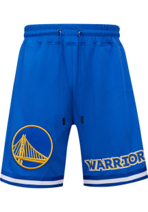 Pro Standard Golden State Warriors Mens Blue Chenille Shorts