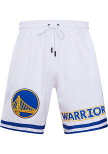 Pro Standard Golden State Warriors Mens White Chenille Shorts