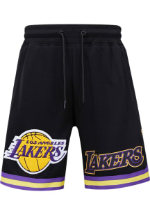 Pro Standard Los Angeles Lakers Mens Black Chenille Shorts