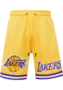 Pro Standard Los Angeles Lakers Mens Yellow Chenille Shorts