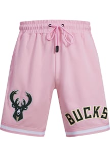 Pro Standard Milwaukee Bucks Mens Pink Chenille Shorts