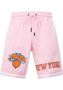 Pro Standard New York Knicks Mens Pink Chenille Shorts