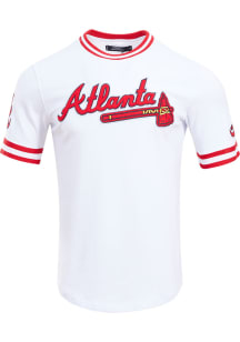 Pro Standard Atlanta Braves White Chenille Short Sleeve Fashion T Shirt