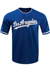 Pro Standard Los Angeles Dodgers Blue Chenille Short Sleeve Fashion T Shirt