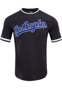 Pro Standard Los Angeles Dodgers Black Chenille Short Sleeve Fashion T Shirt
