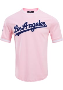 Pro Standard Los Angeles Dodgers Pink Chenille Short Sleeve Fashion T Shirt