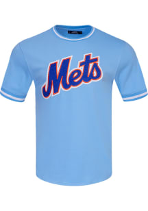 Pro Standard New York Mets Blue Chenille Striped Short Sleeve Fashion T Shirt