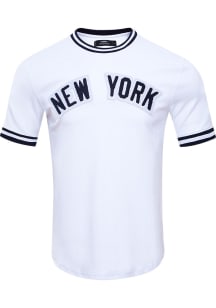 Pro Standard New York Yankees White Chenille Short Sleeve Fashion T Shirt
