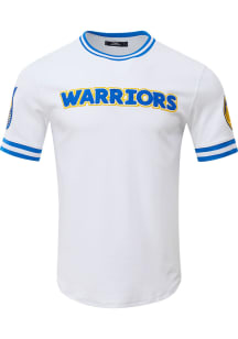 Pro Standard Golden State Warriors White Chenille Short Sleeve Fashion T Shirt