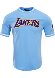 Pro Standard Los Angeles Lakers Blue Chenille Short Sleeve Fashion T Shirt