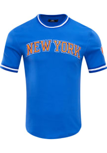 Pro Standard New York Knicks Blue Chenille Short Sleeve Fashion T Shirt