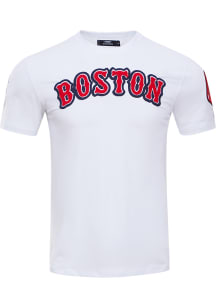 Pro Standard Boston Red Sox White Chenille Short Sleeve Fashion T Shirt