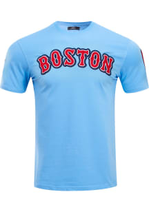 Pro Standard Boston Red Sox Blue Chenille Short Sleeve Fashion T Shirt