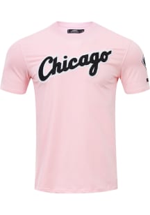Pro Standard Chicago White Sox Pink Chenille Short Sleeve Fashion T Shirt