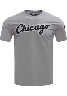 Pro Standard Chicago White Sox Grey Chenille Short Sleeve Fashion T Shirt