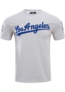 Pro Standard Los Angeles Dodgers Grey Chenille Short Sleeve Fashion T Shirt