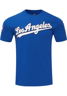 Pro Standard Los Angeles Dodgers Blue Chenille Short Sleeve Fashion T Shirt