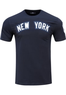 Pro Standard New York Yankees Navy Blue Chenille Design Short Sleeve Fashion T Shirt
