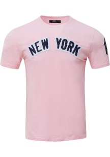 Pro Standard New York Yankees Pink Chenille Short Sleeve Fashion T Shirt