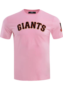 Pro Standard San Francisco Giants Pink Chenille Short Sleeve Fashion T Shirt