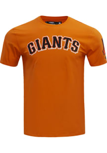 Pro Standard San Francisco Giants Orange Chenille Short Sleeve Fashion T Shirt