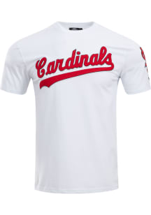 Pro Standard St Louis Cardinals White Chenille Short Sleeve Fashion T Shirt