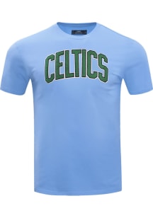 Pro Standard Boston Celtics Blue Chenille Short Sleeve Fashion T Shirt