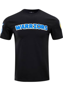 Pro Standard Golden State Warriors Black Chenille Short Sleeve Fashion T Shirt