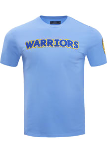 Pro Standard Golden State Warriors Blue Chenille Short Sleeve Fashion T Shirt