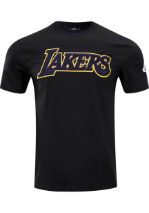 Pro Standard Los Angeles Lakers Black Chenille Short Sleeve Fashion T Shirt