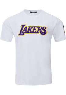 Pro Standard Los Angeles Lakers White Chenille Short Sleeve Fashion T Shirt