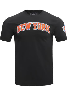 Pro Standard New York Knicks Black Chenille Short Sleeve Fashion T Shirt
