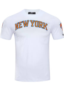 Pro Standard New York Knicks White Chenille Short Sleeve Fashion T Shirt