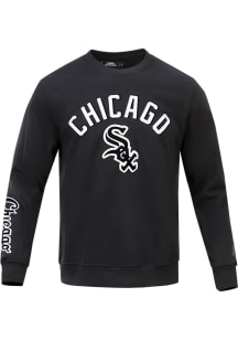 Pro Standard Chicago White Sox Mens Black Classic Long Sleeve Fashion Sweatshirt