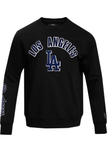 Pro Standard Los Angeles Dodgers Mens Black Classic Long Sleeve Fashion Sweatshirt