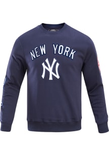 Pro Standard New York Yankees Mens Navy Blue Classic Long Sleeve Fashion Sweatshirt